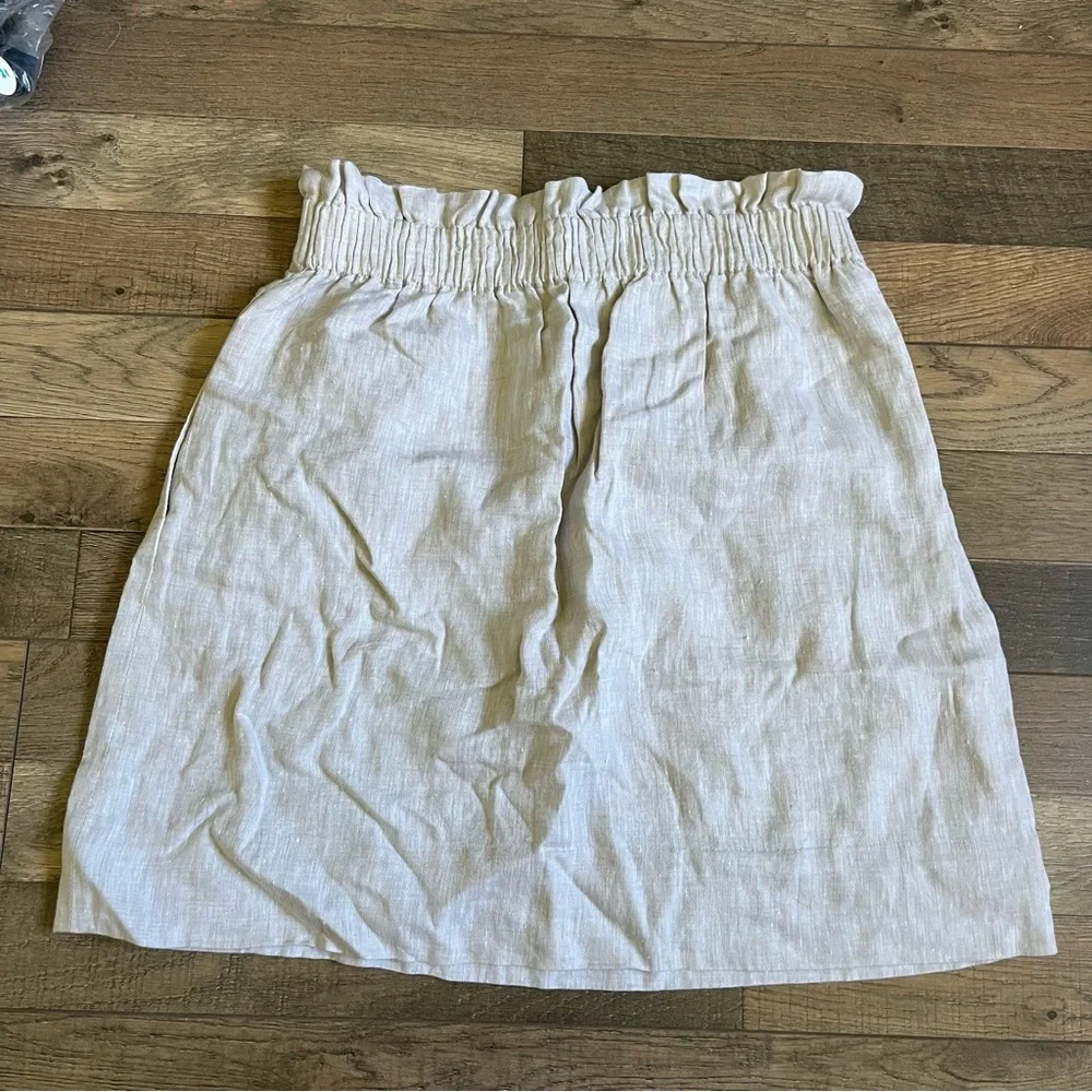 J.Crew Cream Linen Skirt 2